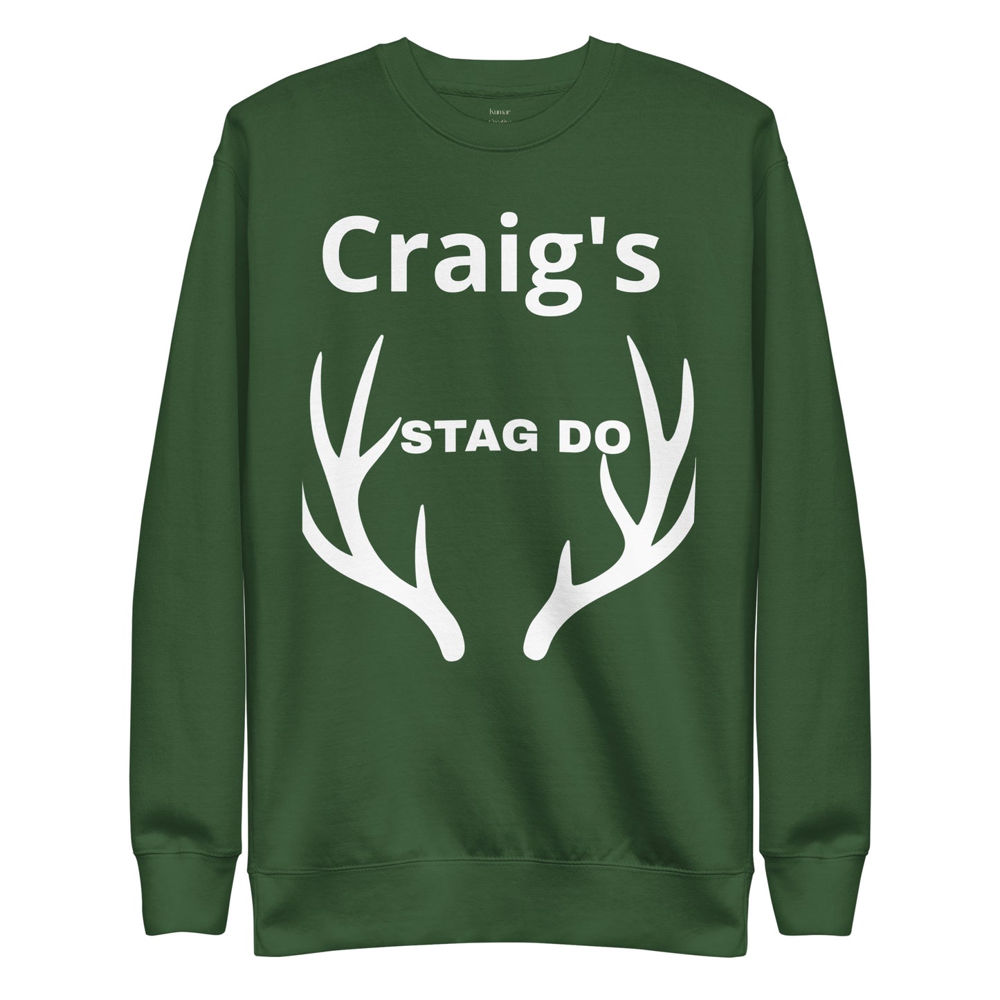 Personalised Green Stag Do Sweat Top