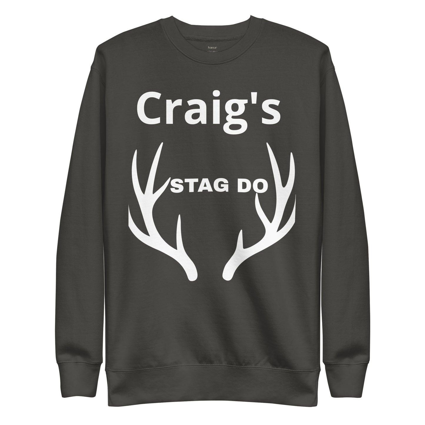 Personalised Stag Do Grey Sweatshirt