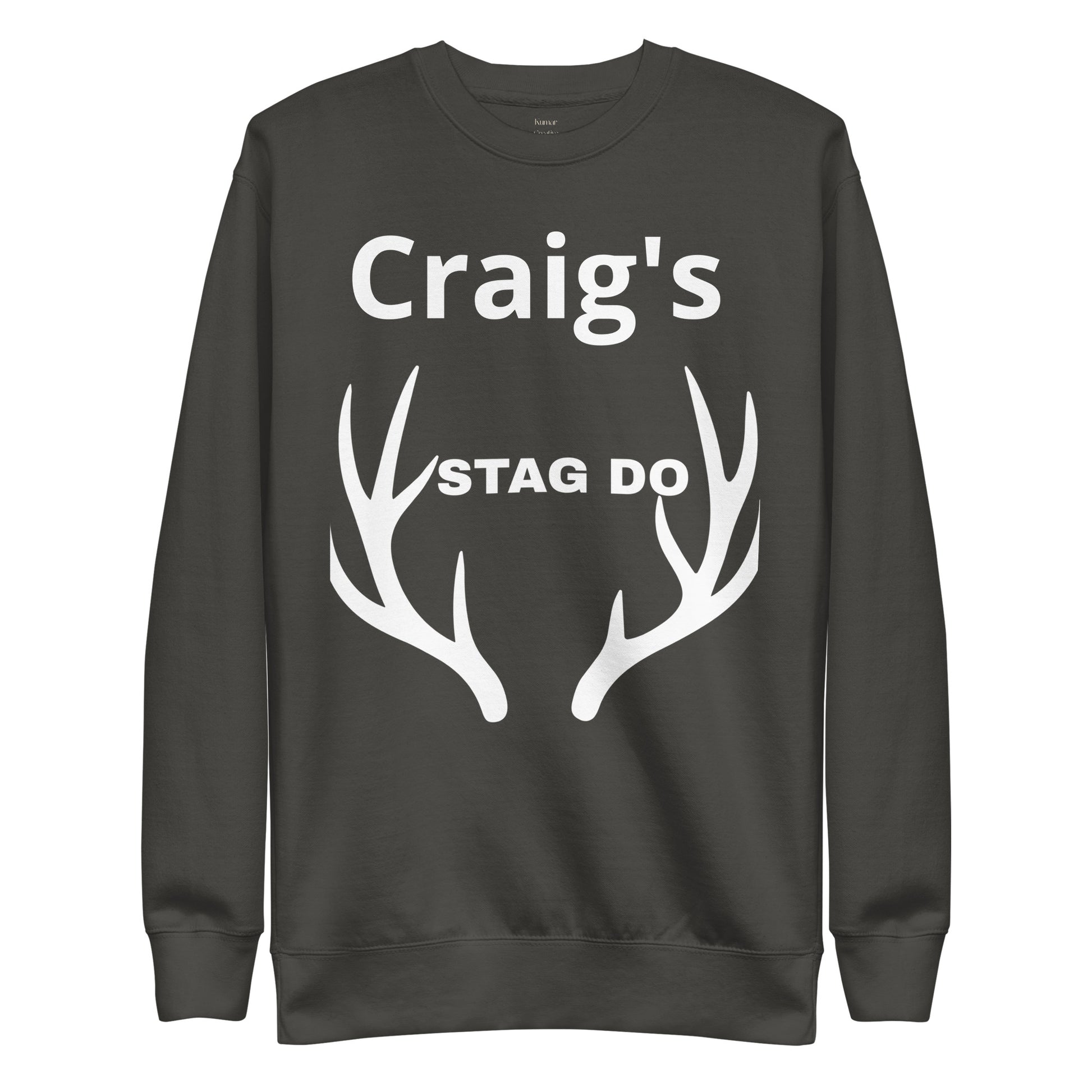 Personalised Stag Do Grey Sweatshirt