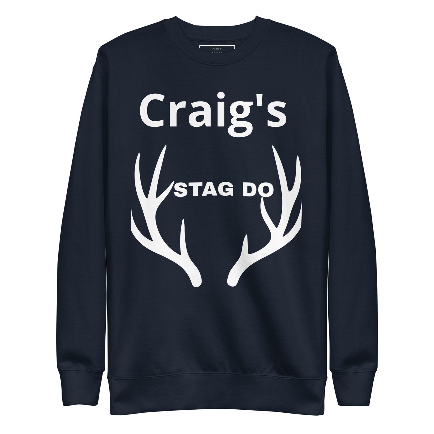 Personalised Navy Stag Do Sweater