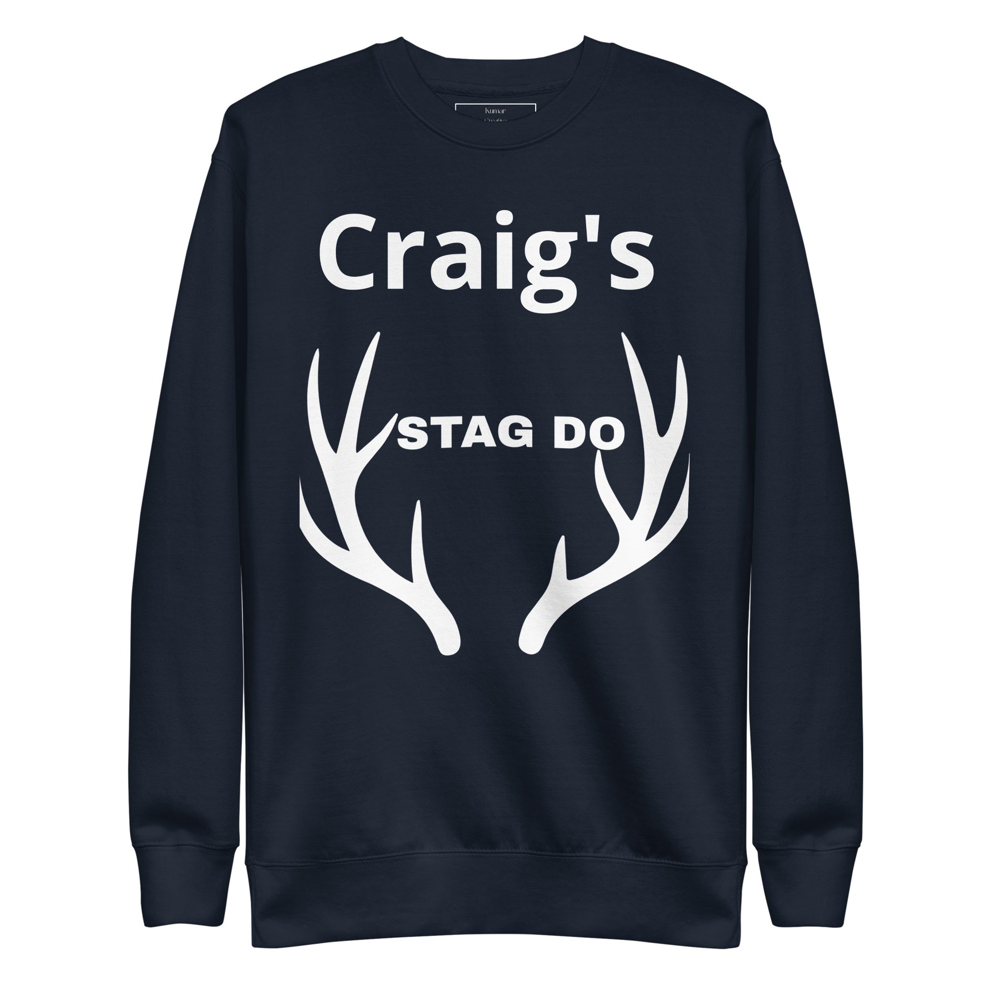 Personalised Navy Stag Do Sweater