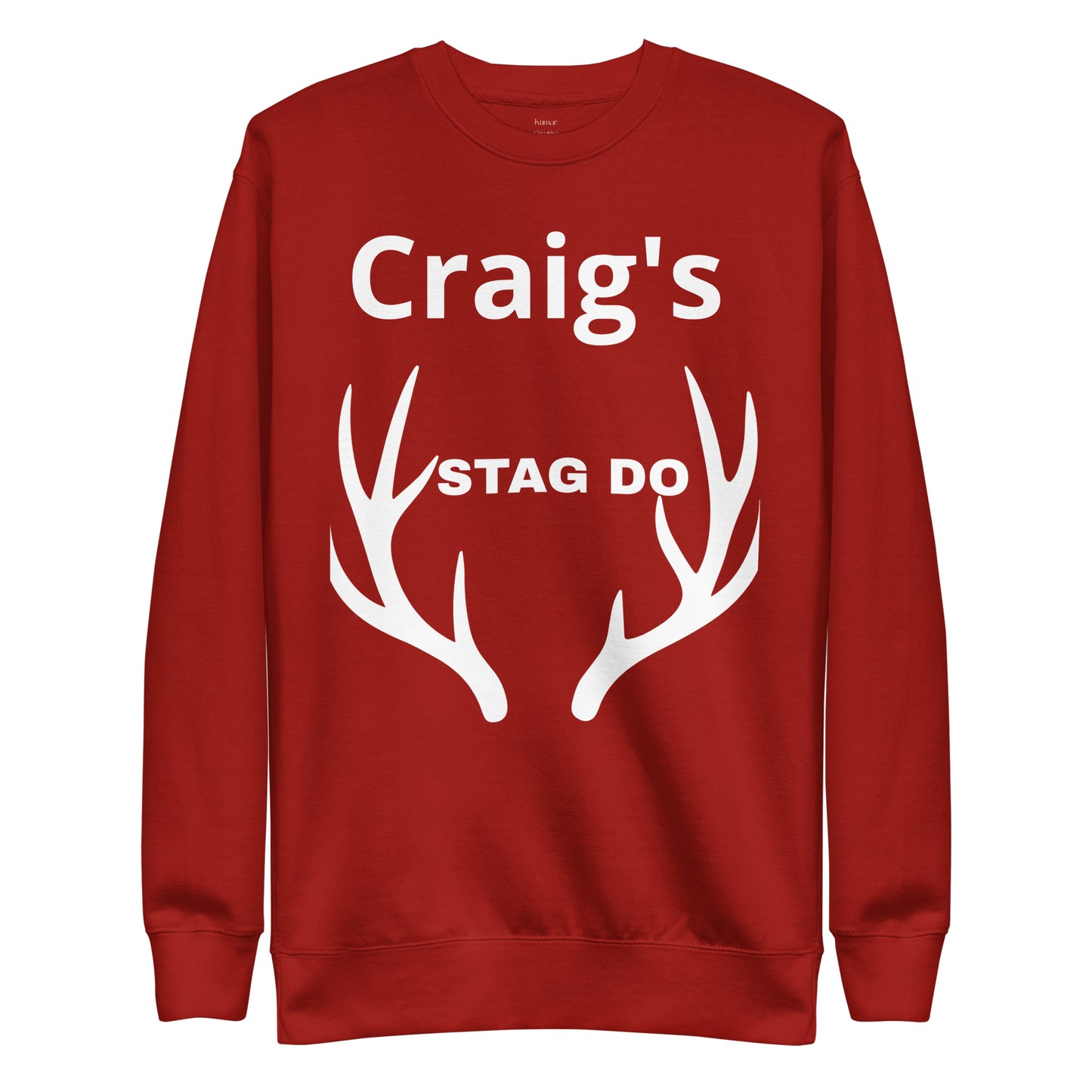 Personalised Red Stag Do Sweatshirt