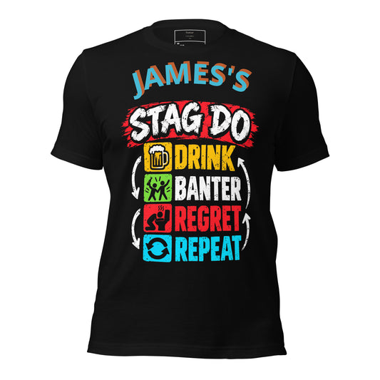 Personalised Stag Do T-Shirt