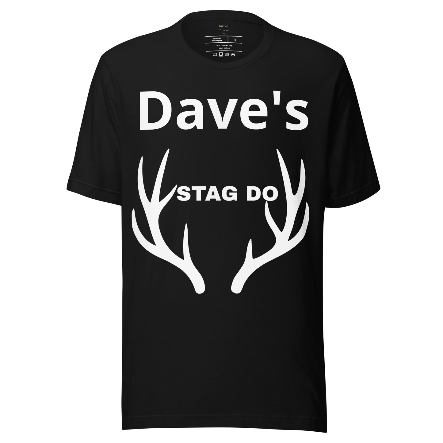 Personalised Stag Do Tee (Black)