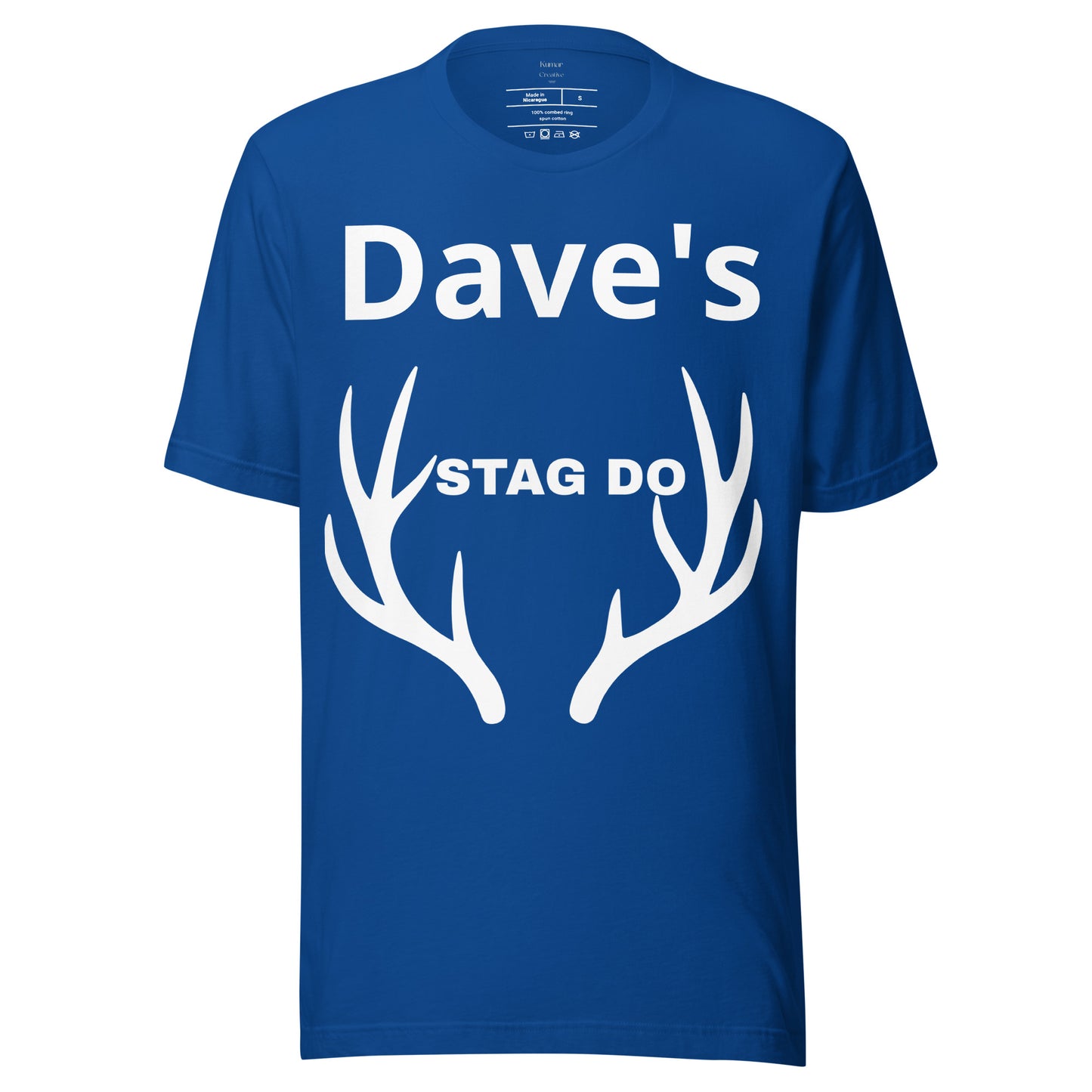 Personalised Blue Stag Do Tee