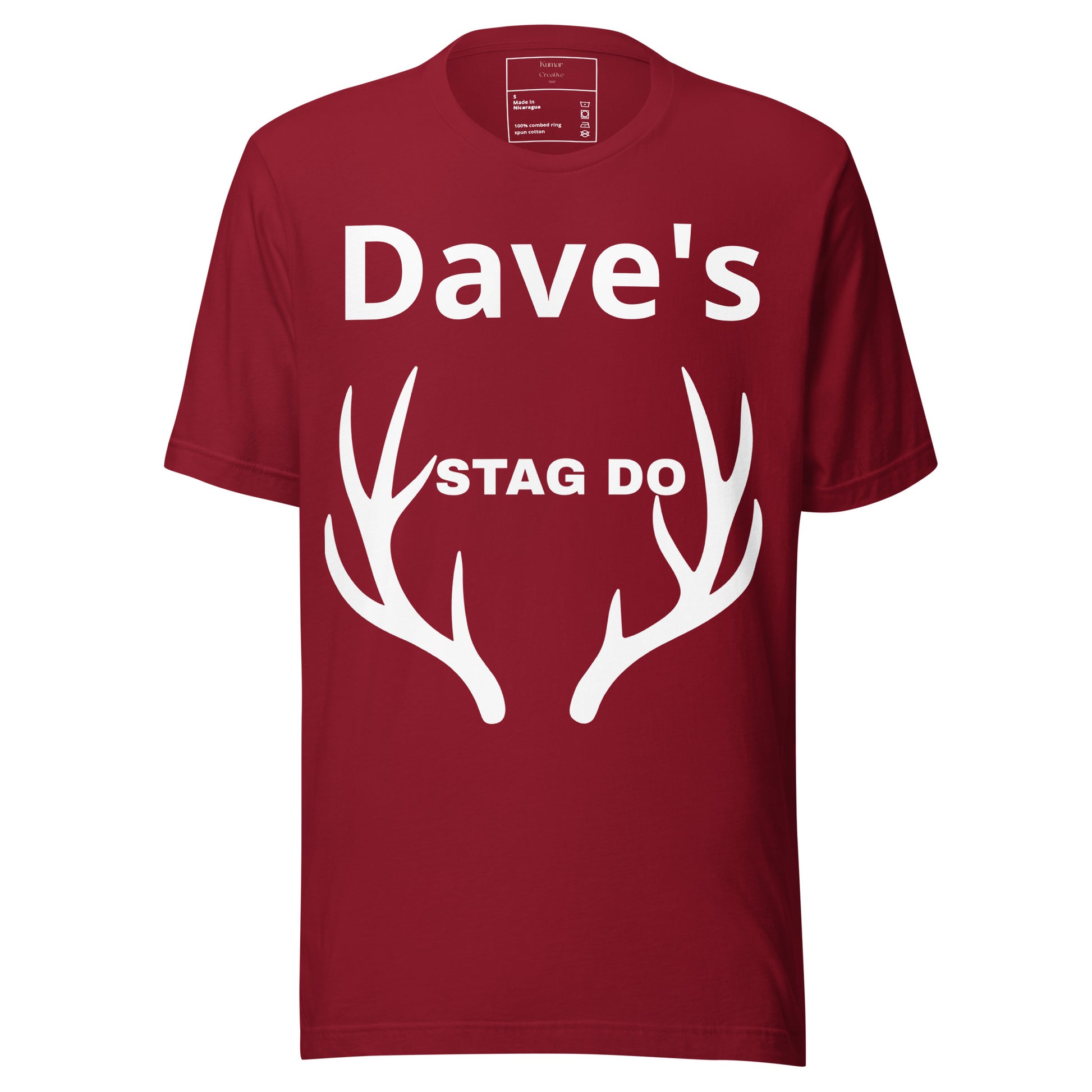 Red Personalised Stag Do T-Shirt