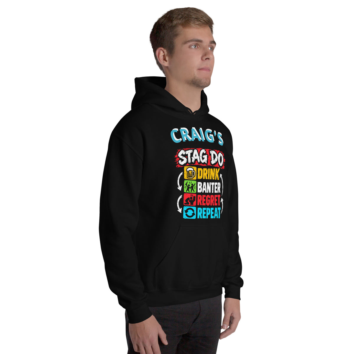 Personalised Stag Night Party Hoodie 