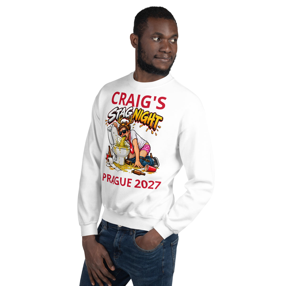 Personalised Toilet Humour Stag Night Sweat Top