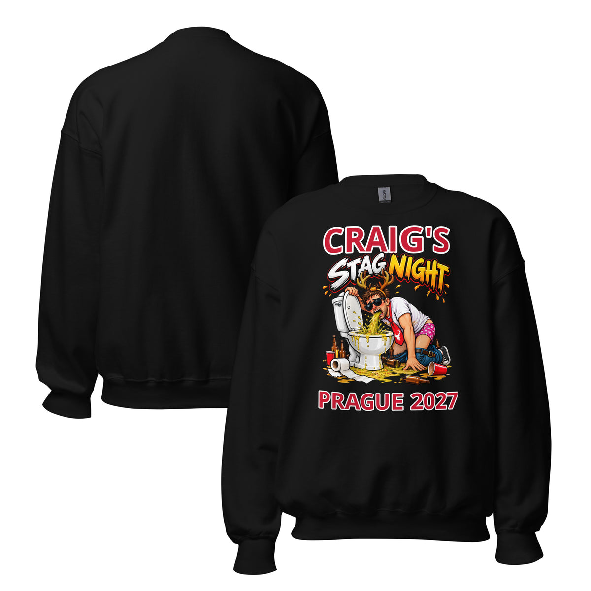 Personalised Toilet Humour Stag Night Sweatshirt