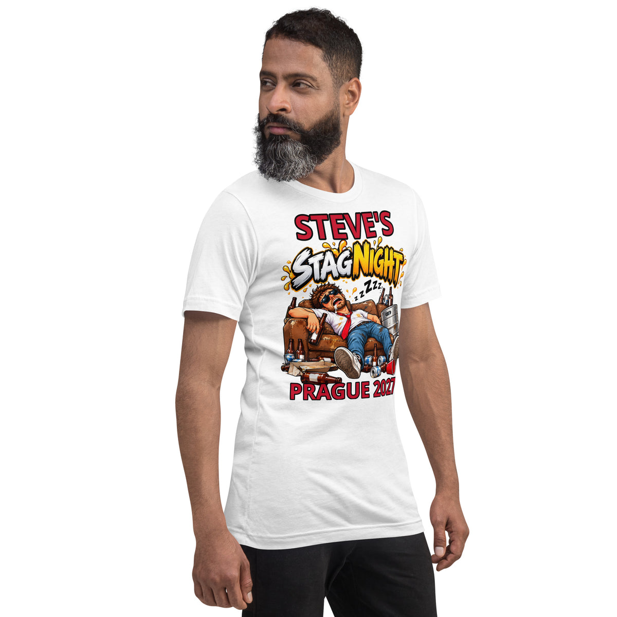 Personalised Too Much Beer Stag Night White Tee