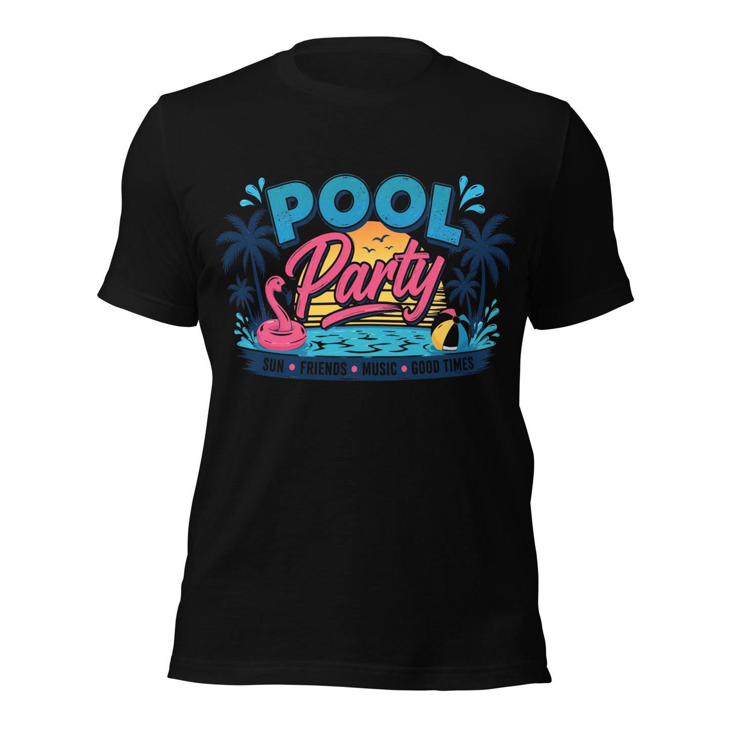 Pool Party Black T-Shirt