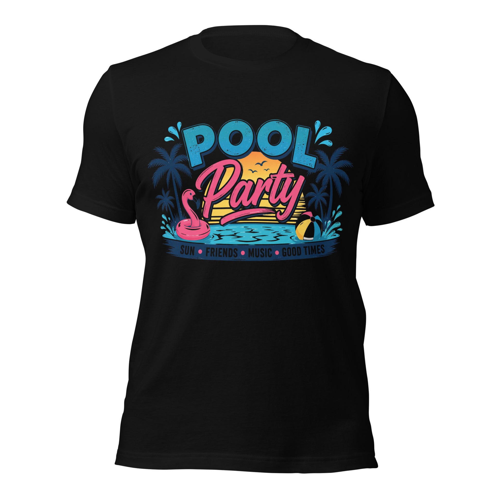 Pool Party Black T-Shirt