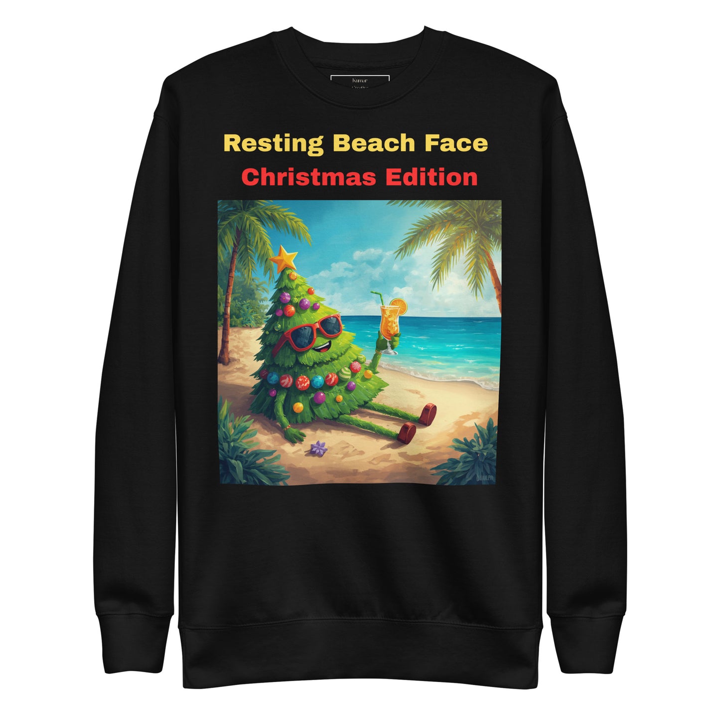 Resting Beach Face Christmas Edition Black Jumper