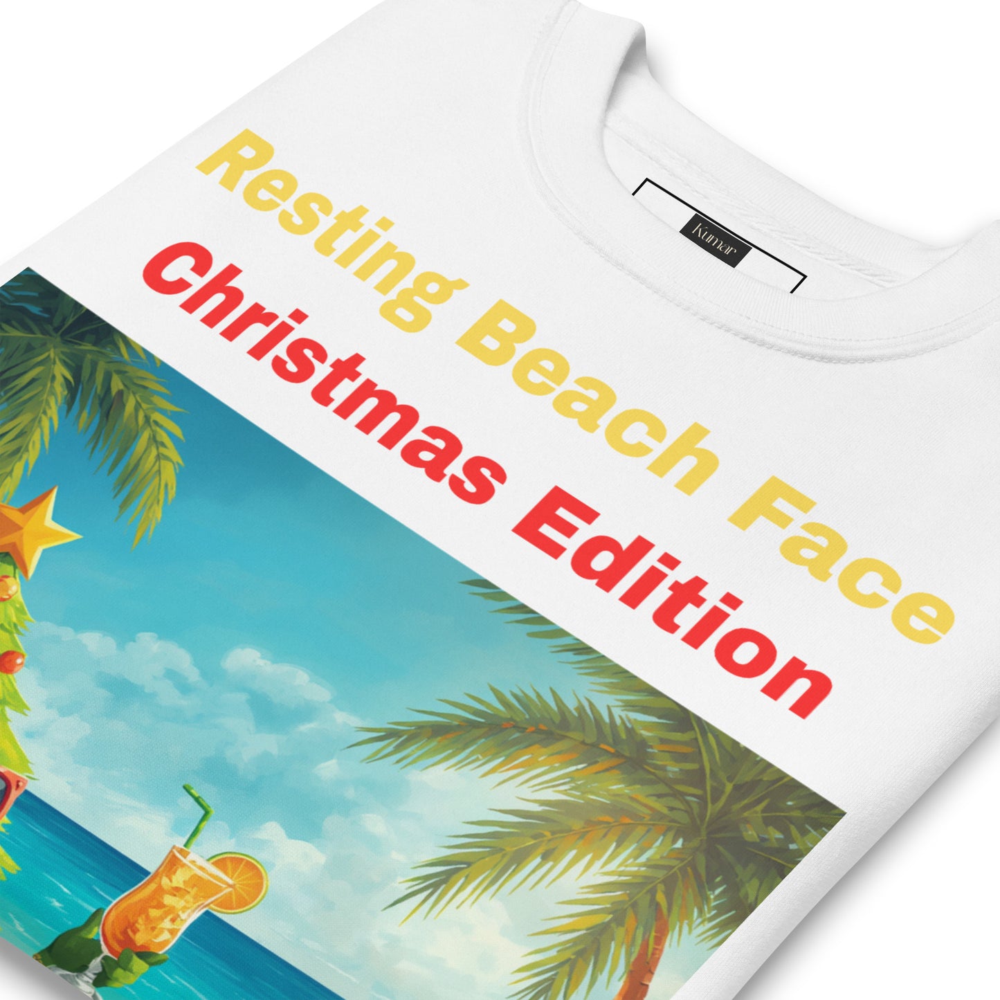 Resting Beach Face Christmas Edition Folded Party Jumper
