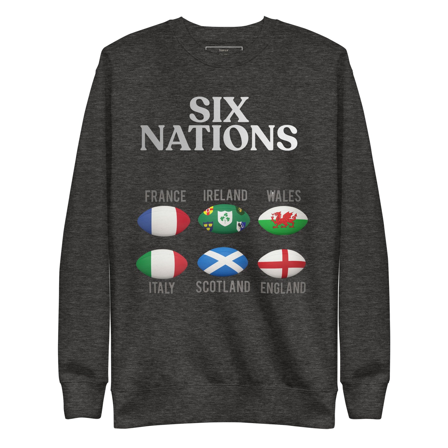 Six Nations Rugby Sweatshirt (Charcoal)