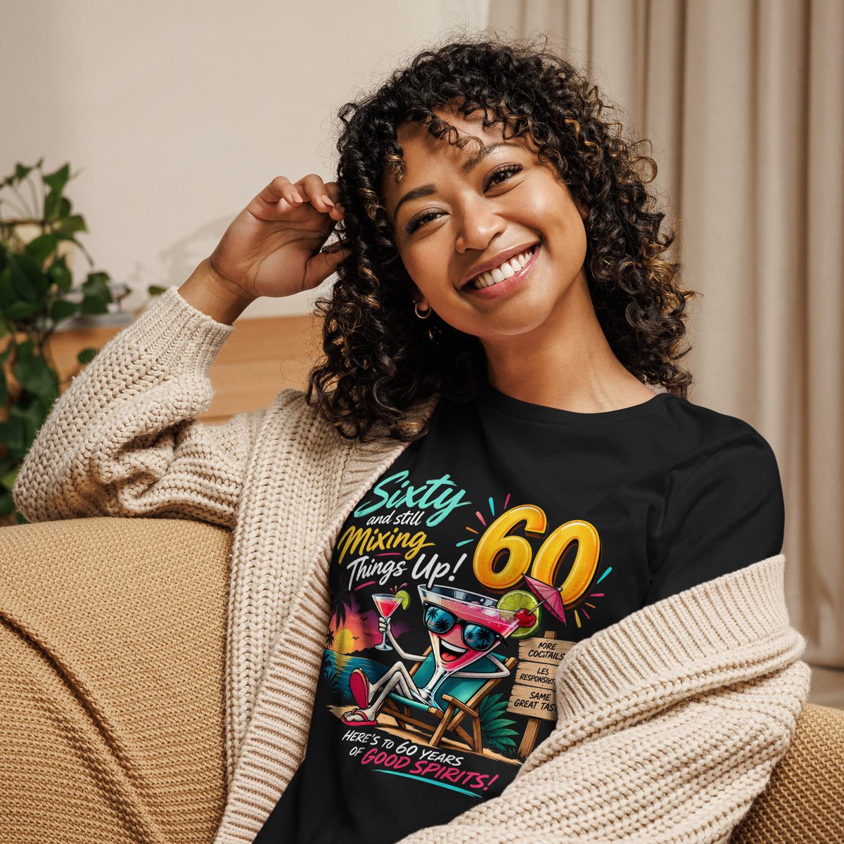 Sixty And Still Mixing Things Up Black T-Shirt