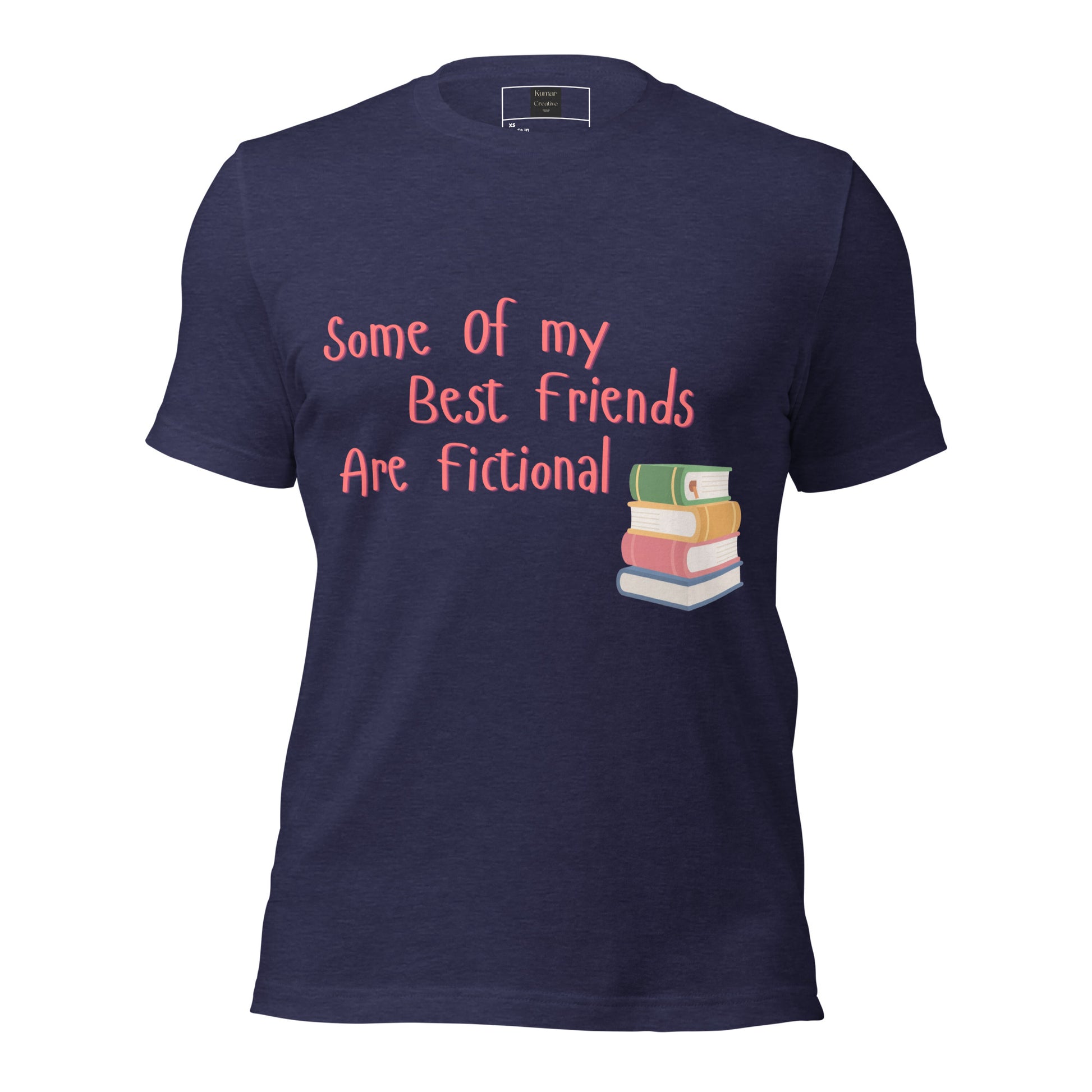 Back Of Purple Some Of My Best Friends Are Fictional Tee