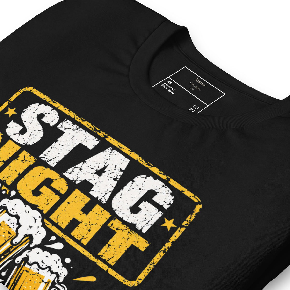 Stag Night Beers Black Tee