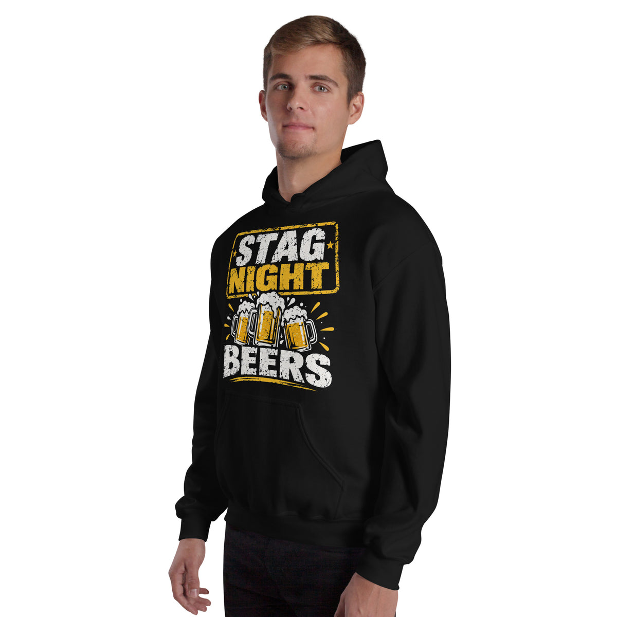 Stag Night Beers Black Hoodie