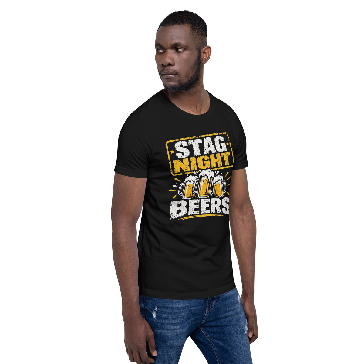 Stag Night Beers Party Black T-Shirt