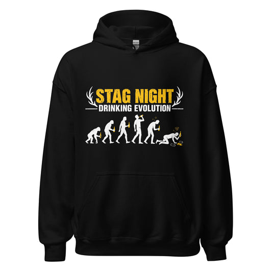Stag Night Drinking Evolution Hoodie