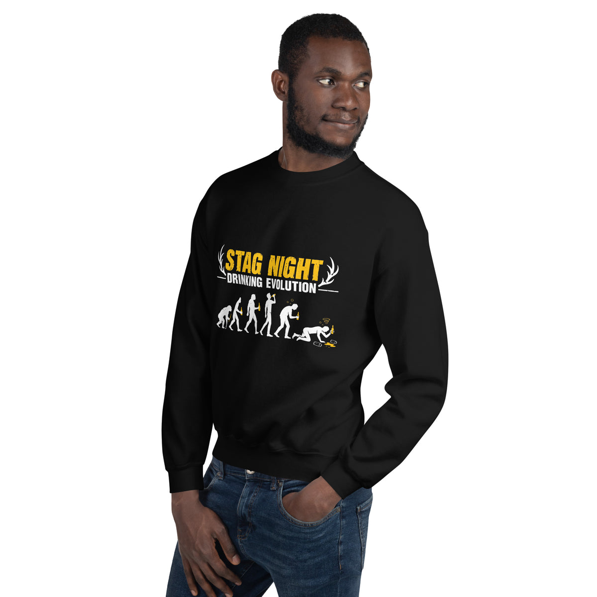 Stag Night Drinking Evolution Sweatshirt