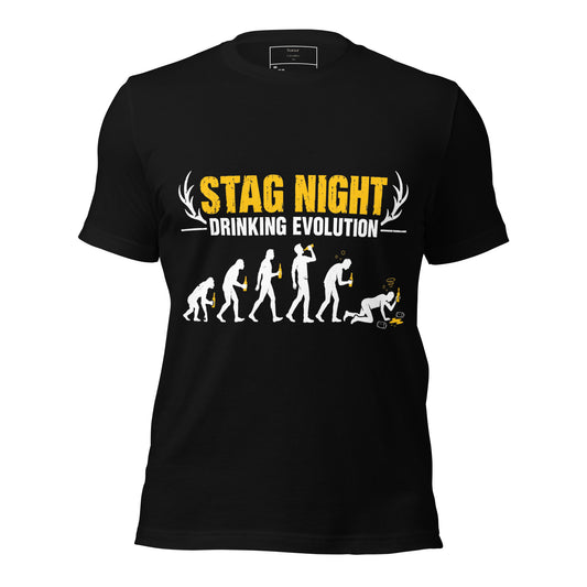 Stag Night Drinking Evolution T-Shirt