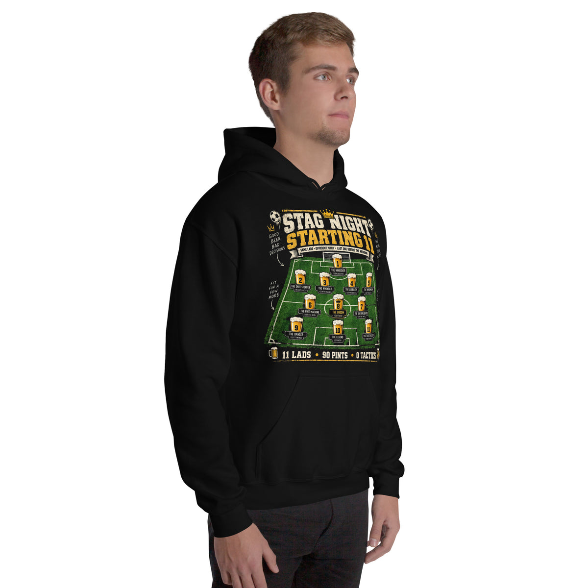 Stag Night Starting 11 Party Hoodie