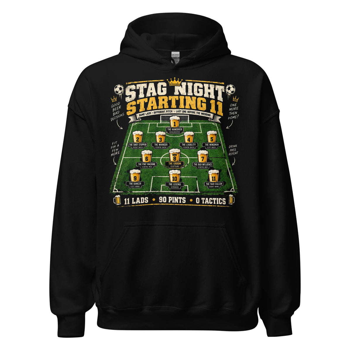 Stag Night Starting 11 Hoodie