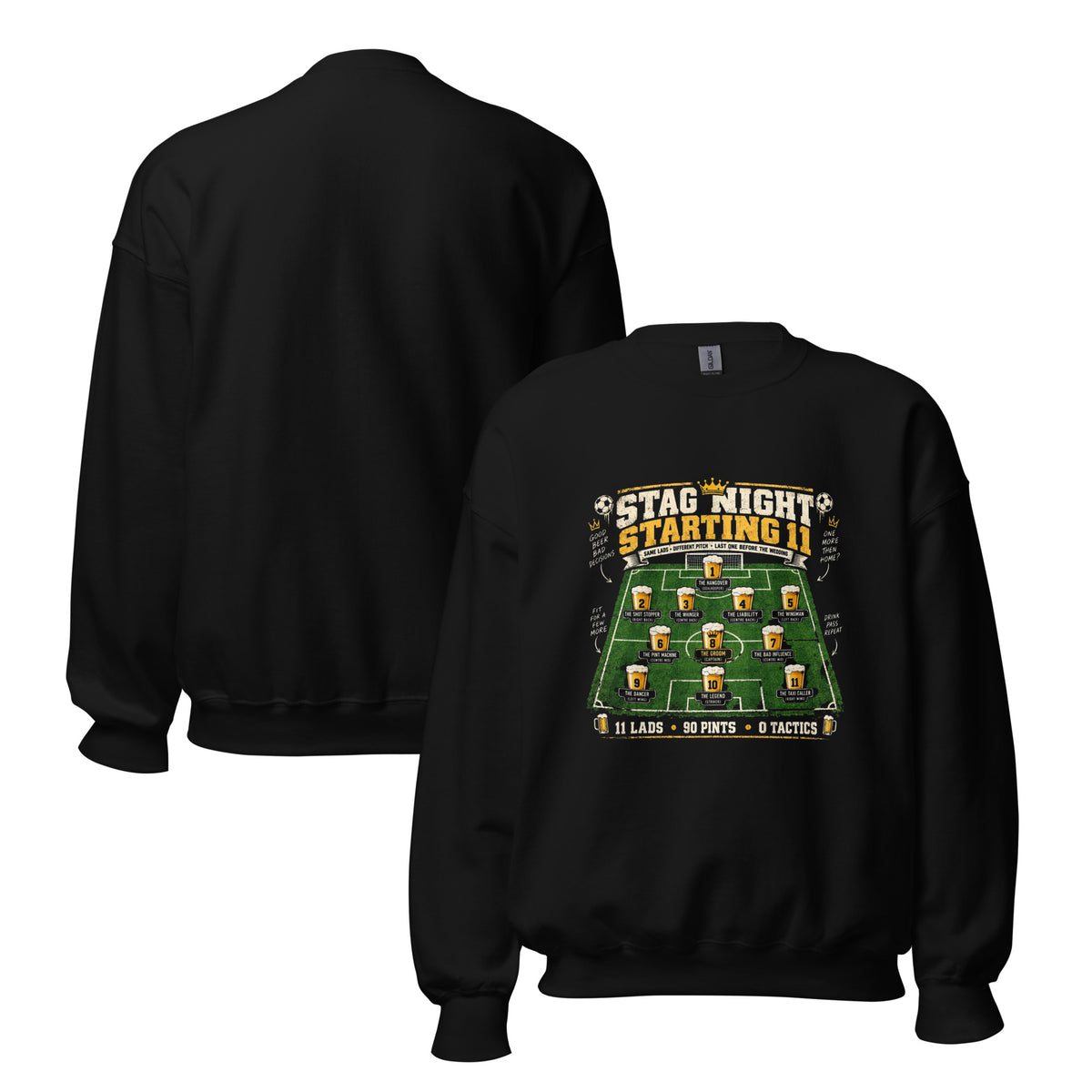Stag Night Starting 11 Black Jumper