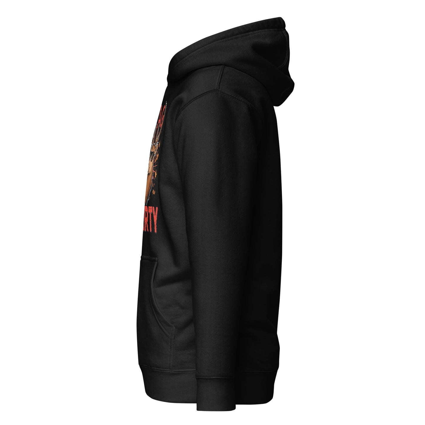 Side Of Black Stag Party Hoodie