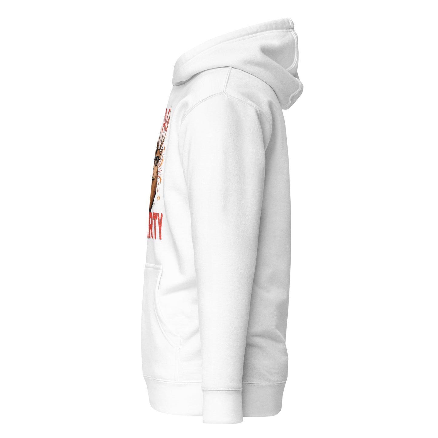 Side of Stag Party White Hoodie
