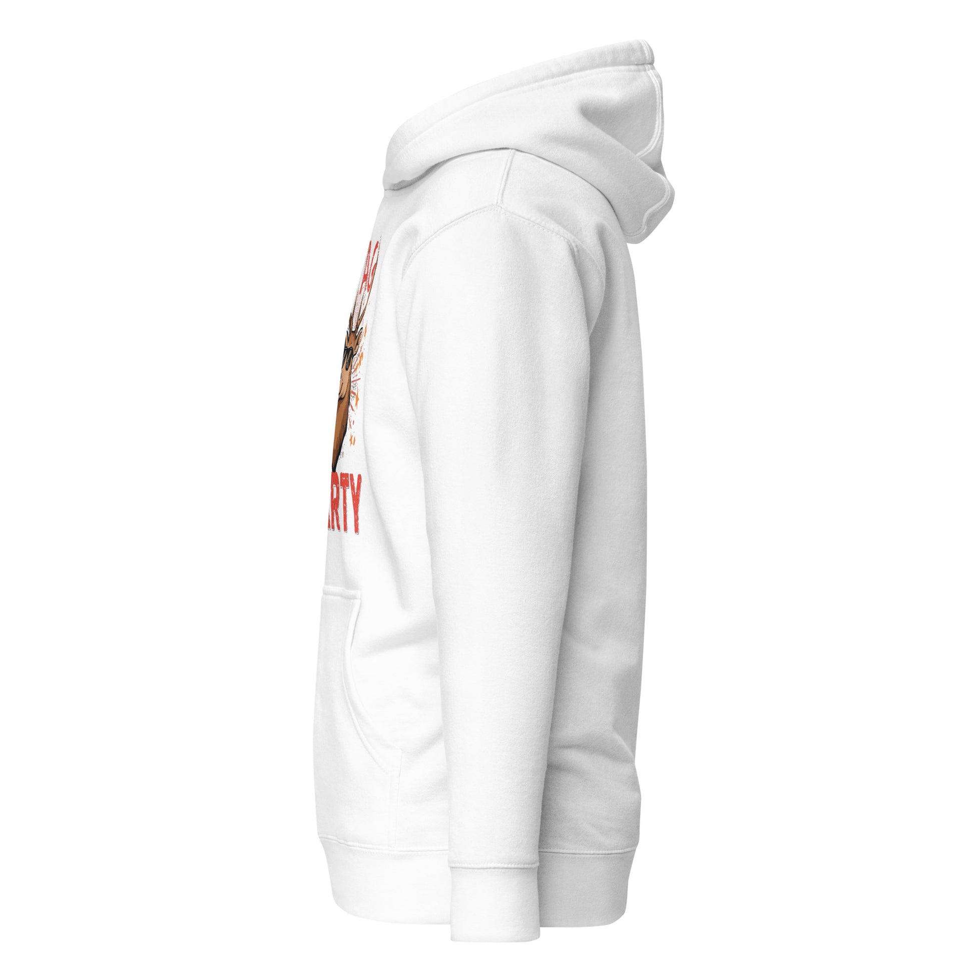 Side of Stag Party White Hoodie