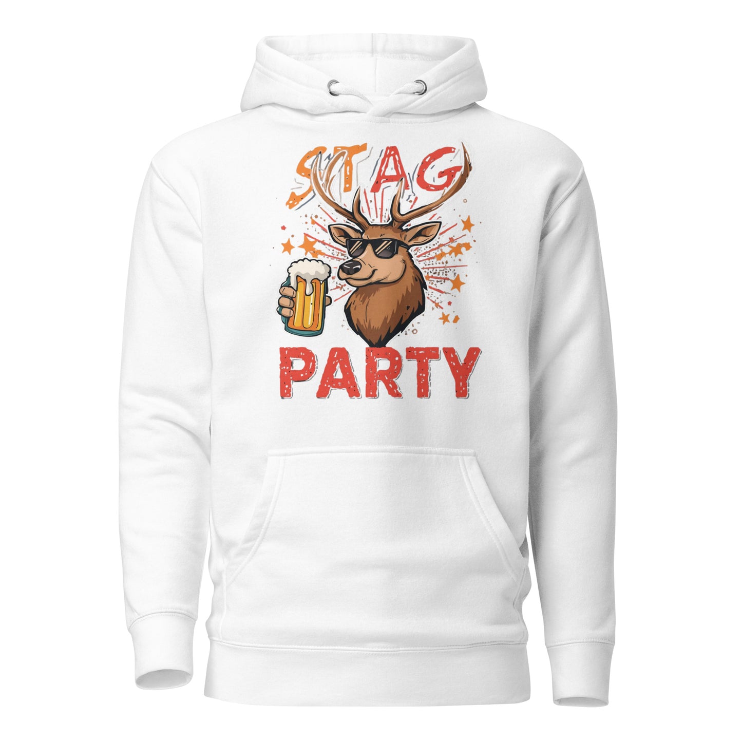 Stag Party White Hoodie