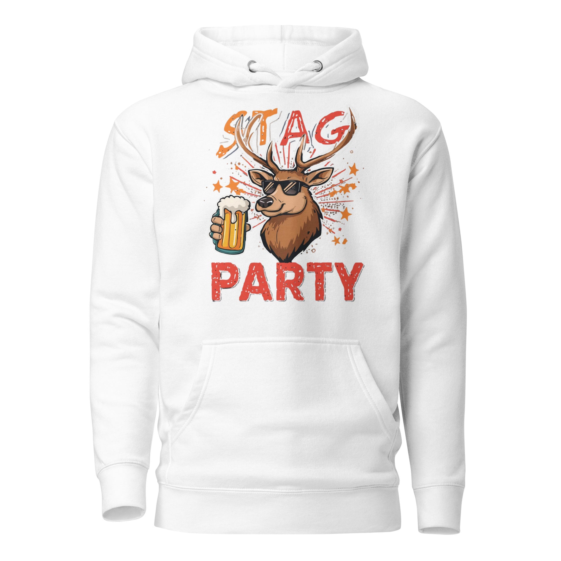 Stag Party White Hoodie