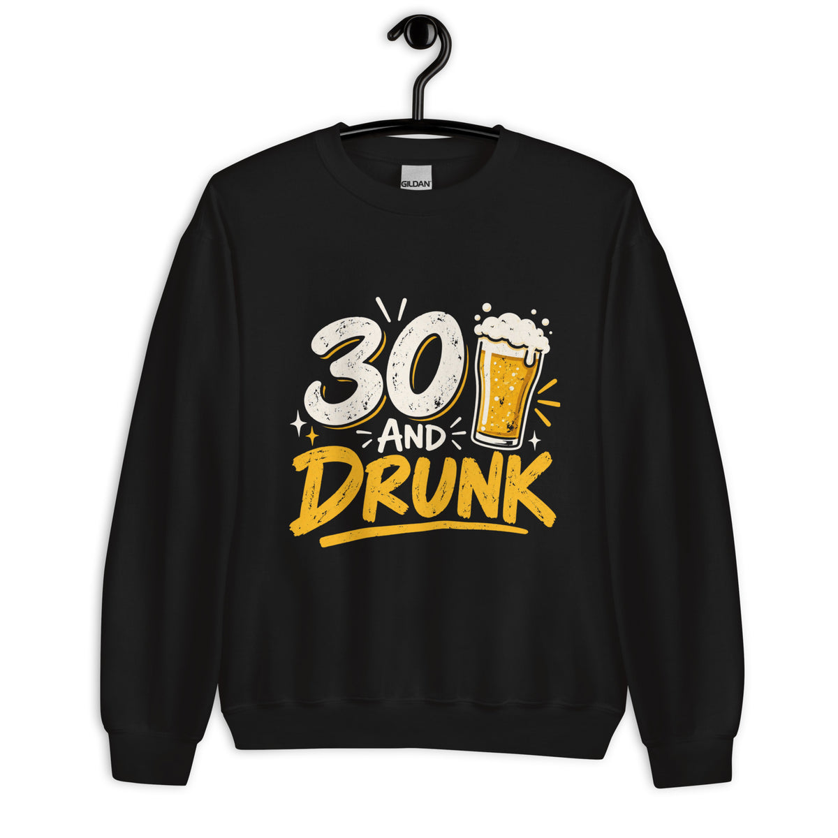 Thirty And Drunk Black Jumper