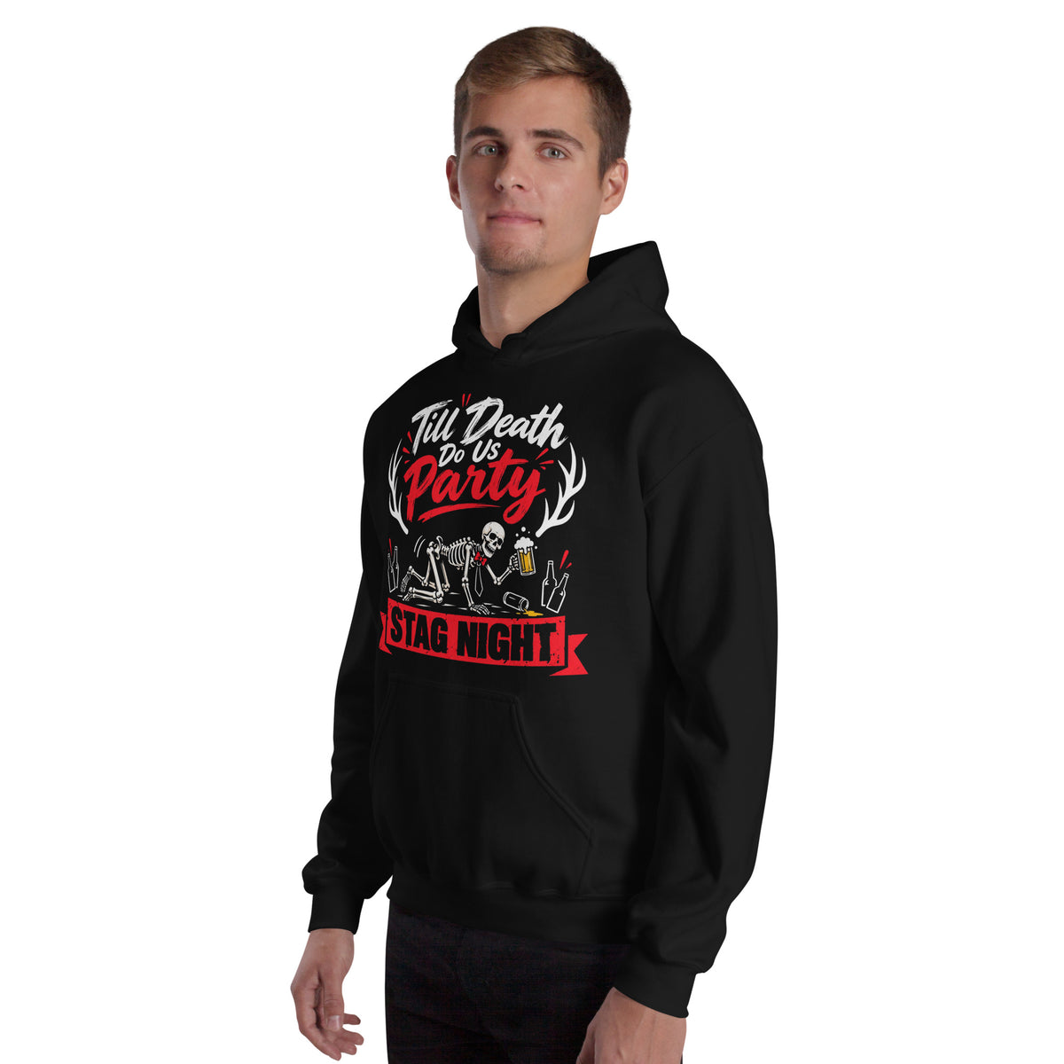 Till Death Do Us Party Stag Night Black Hoodie
