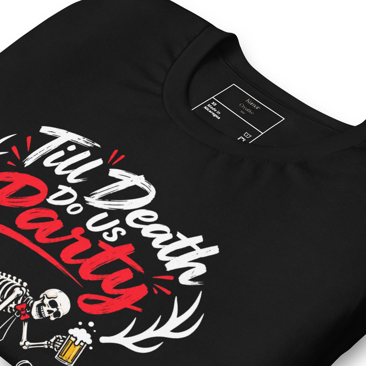 Till Death Do Us Party Stag Night Black Tee