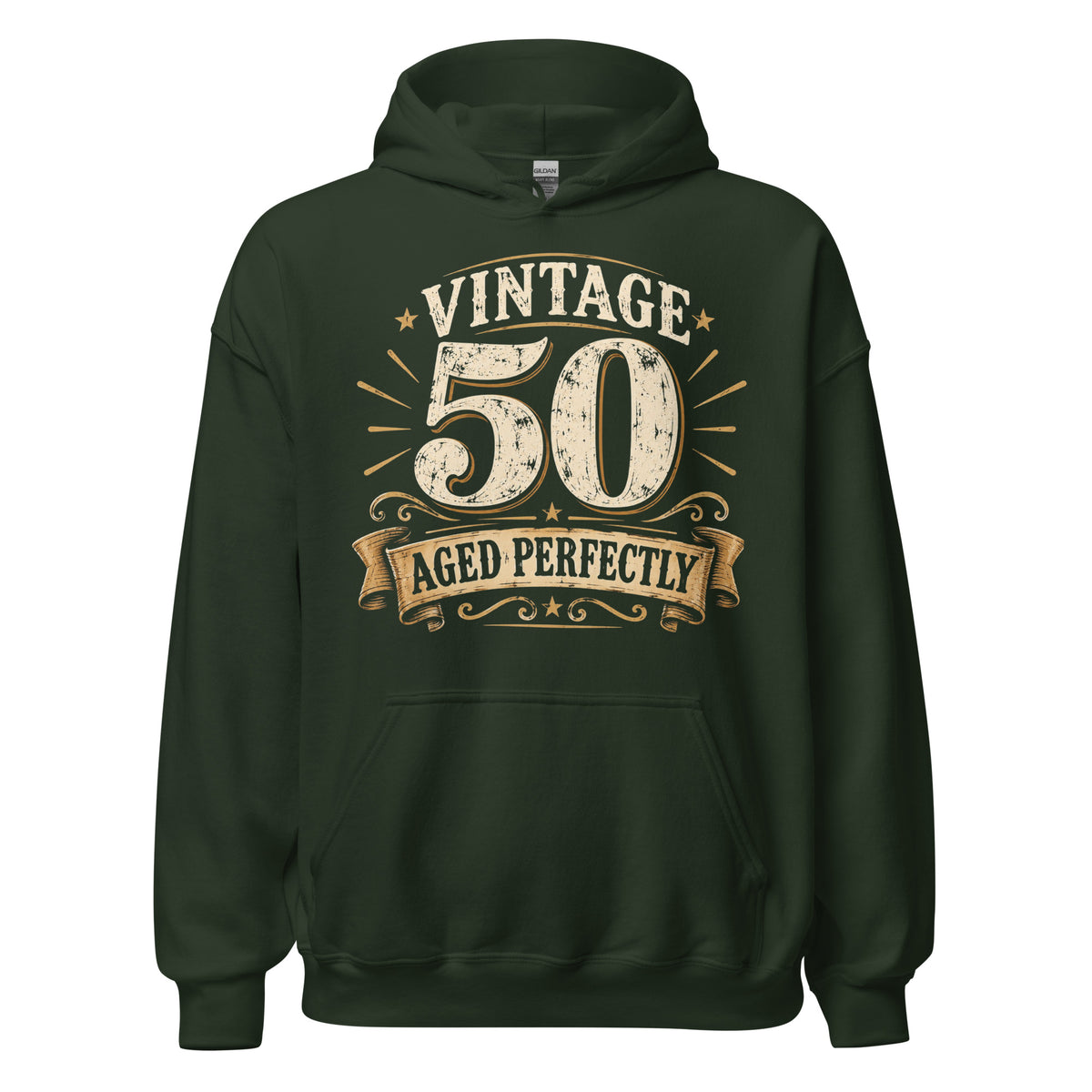 Vintage 50 Aged Perfectly Green Hoodie