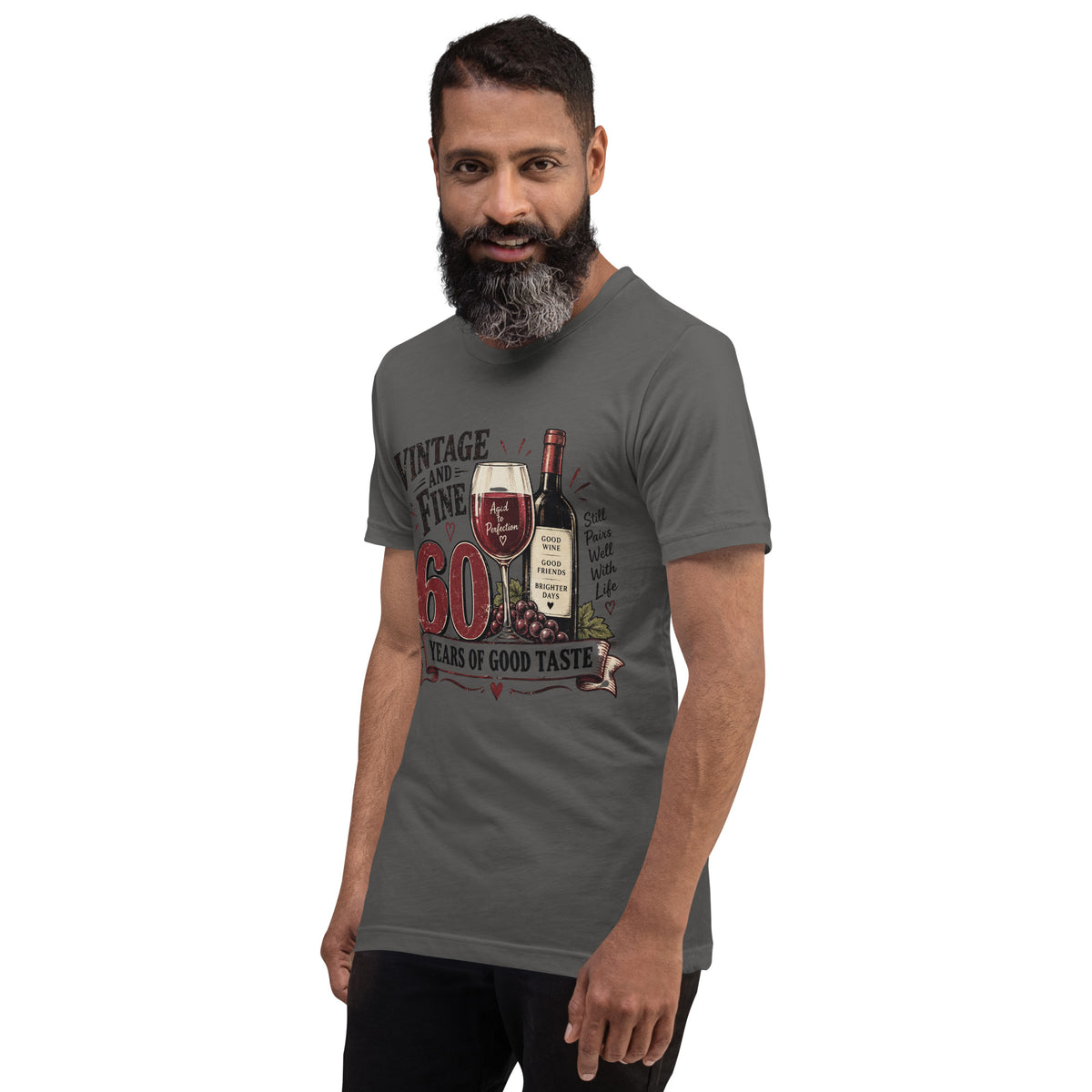 Vintage And Fine At 60 Grey T-Shirt