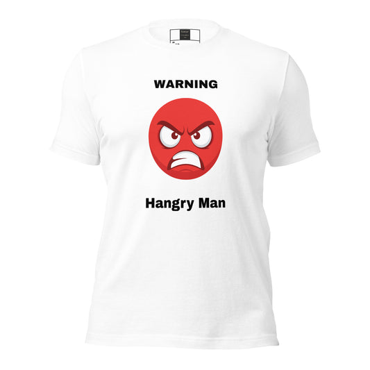 Warning Hangry Man White Tee