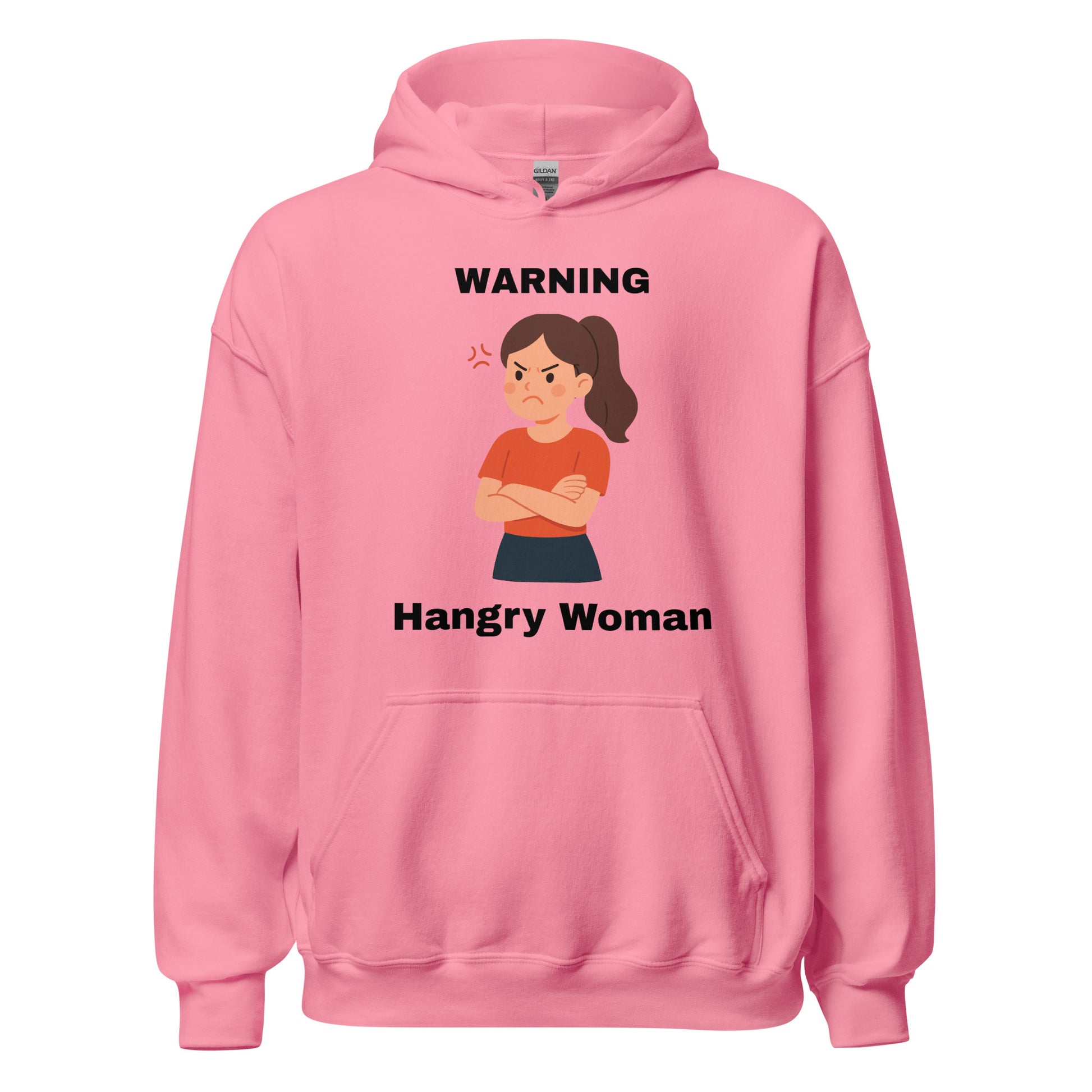 Warning Hangry Woman Hoodie (Pink)