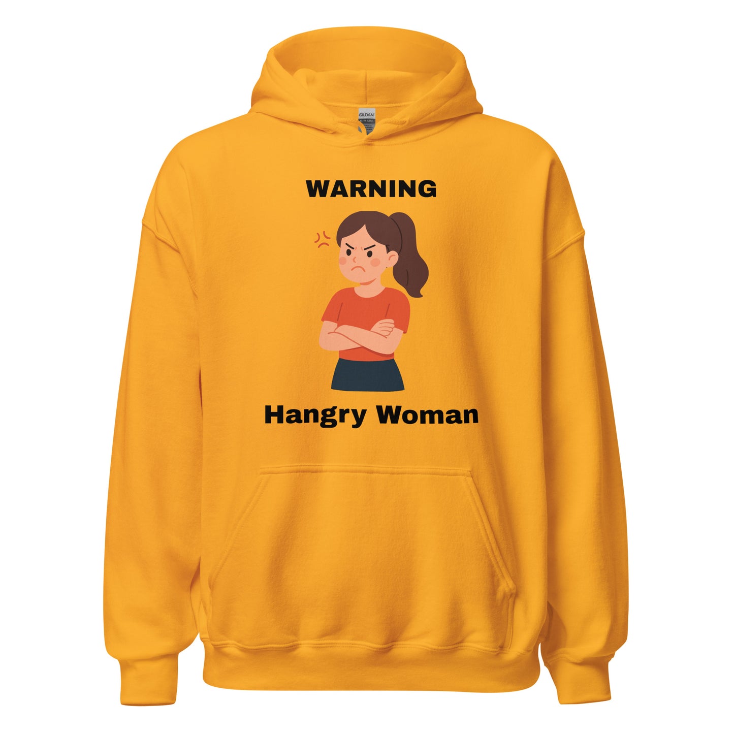 Warning Hangry Woman Hoodie (Yellow)