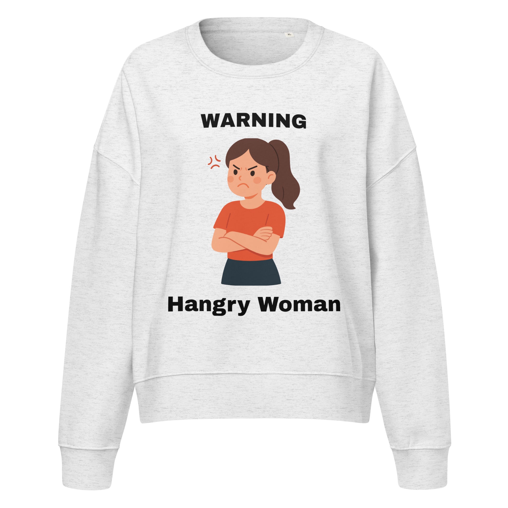 Warning Hangry Woman Sweatshirt (Grey)