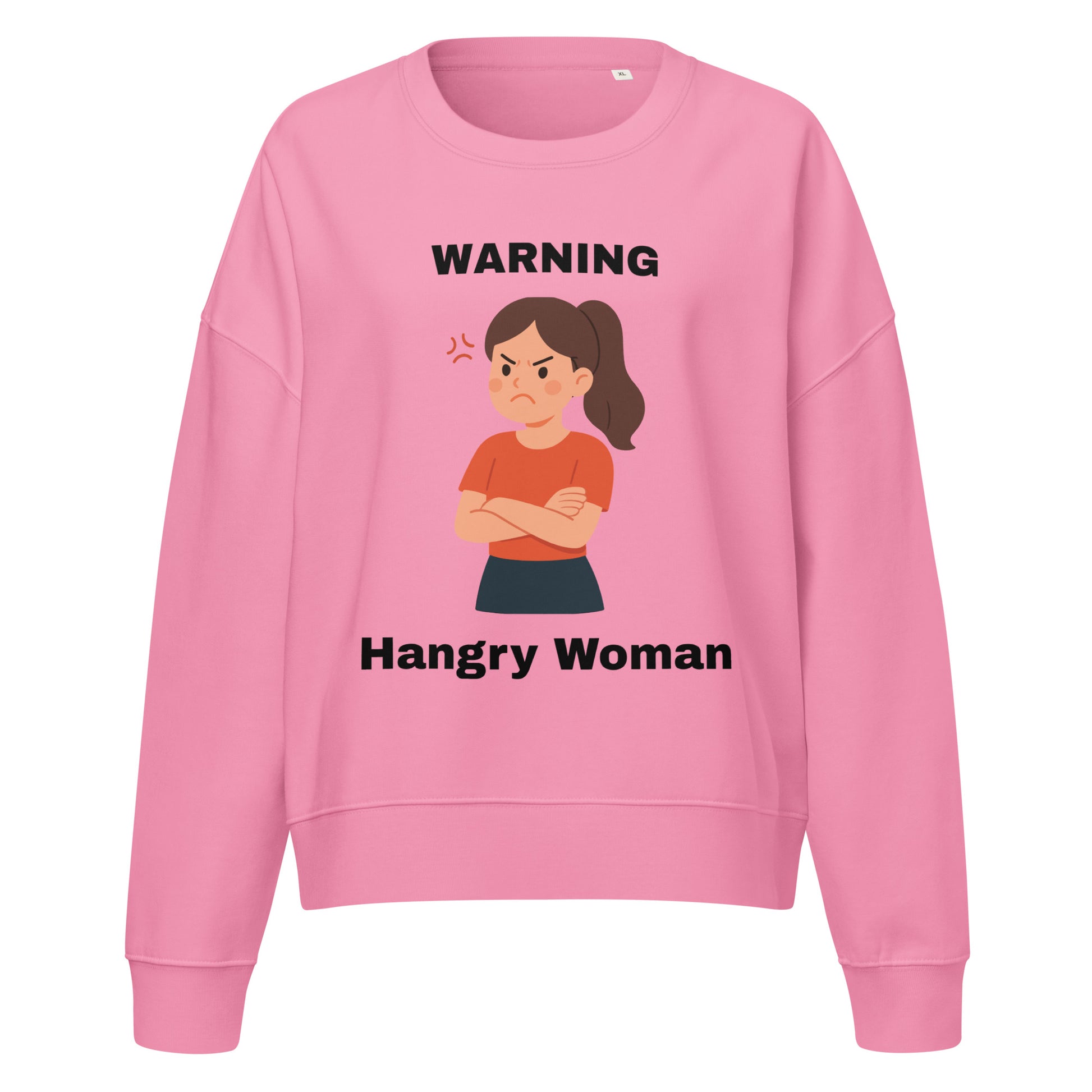 Warning Hangry Woman Sweatshirt (Pink)