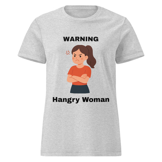 Warning Hangry Woman Grey Tee