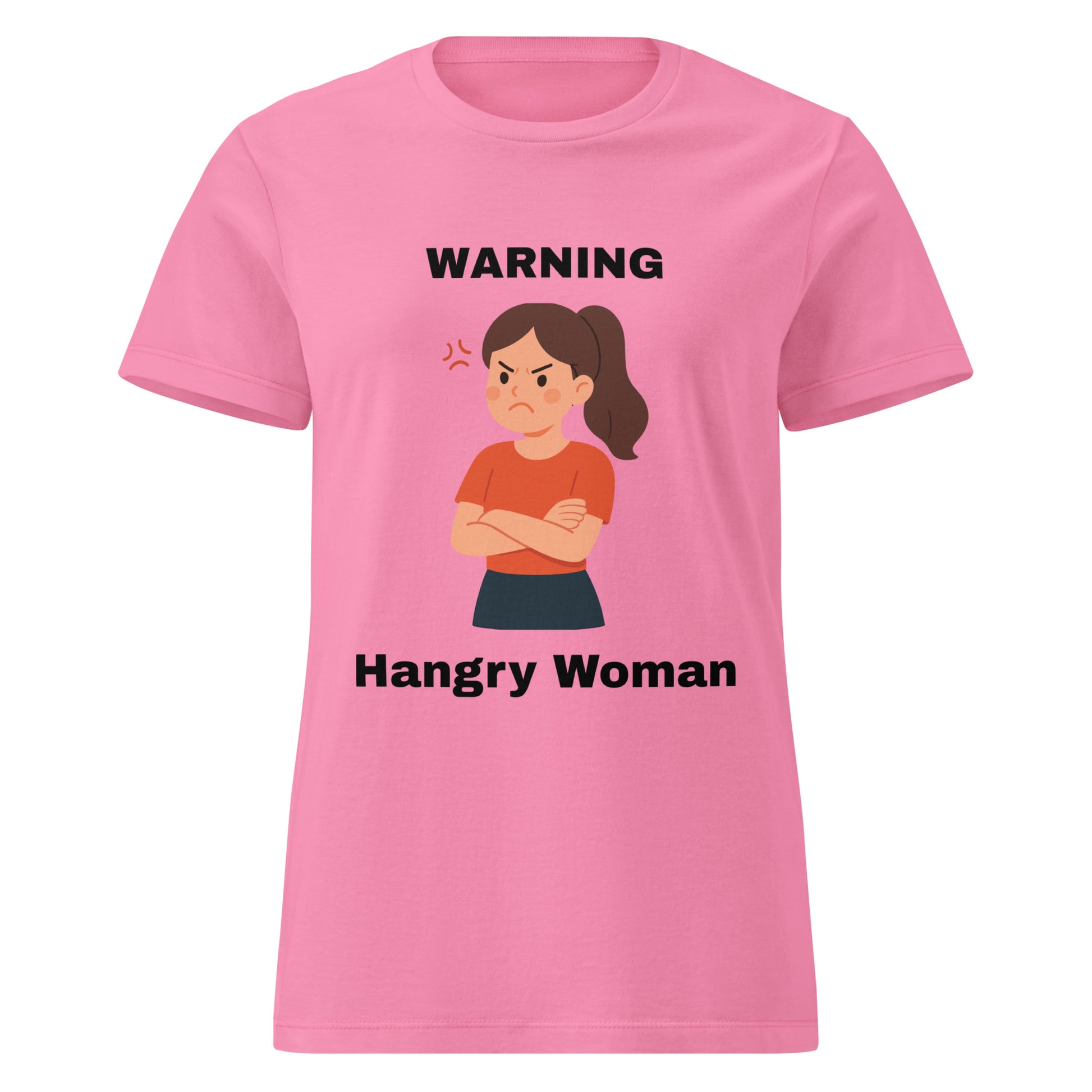 Warning Hangry Woman Pink T-Shirt