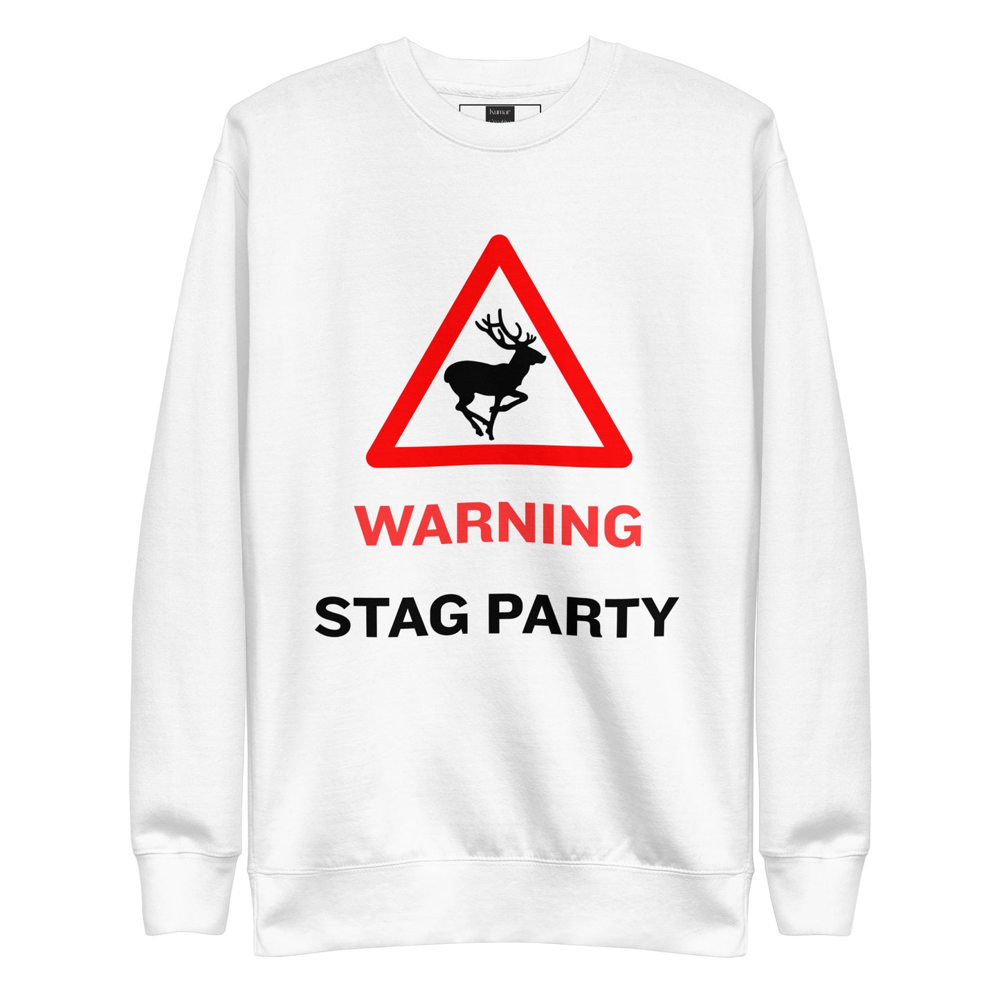 Warning Stag Party White Jumper