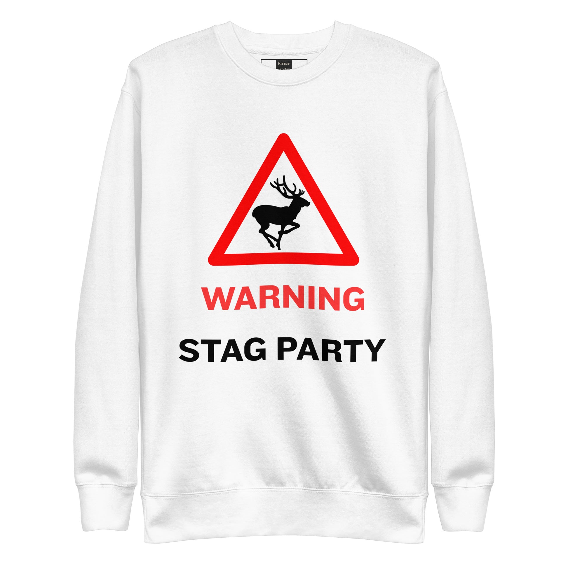 Warning Stag Party White Jumper