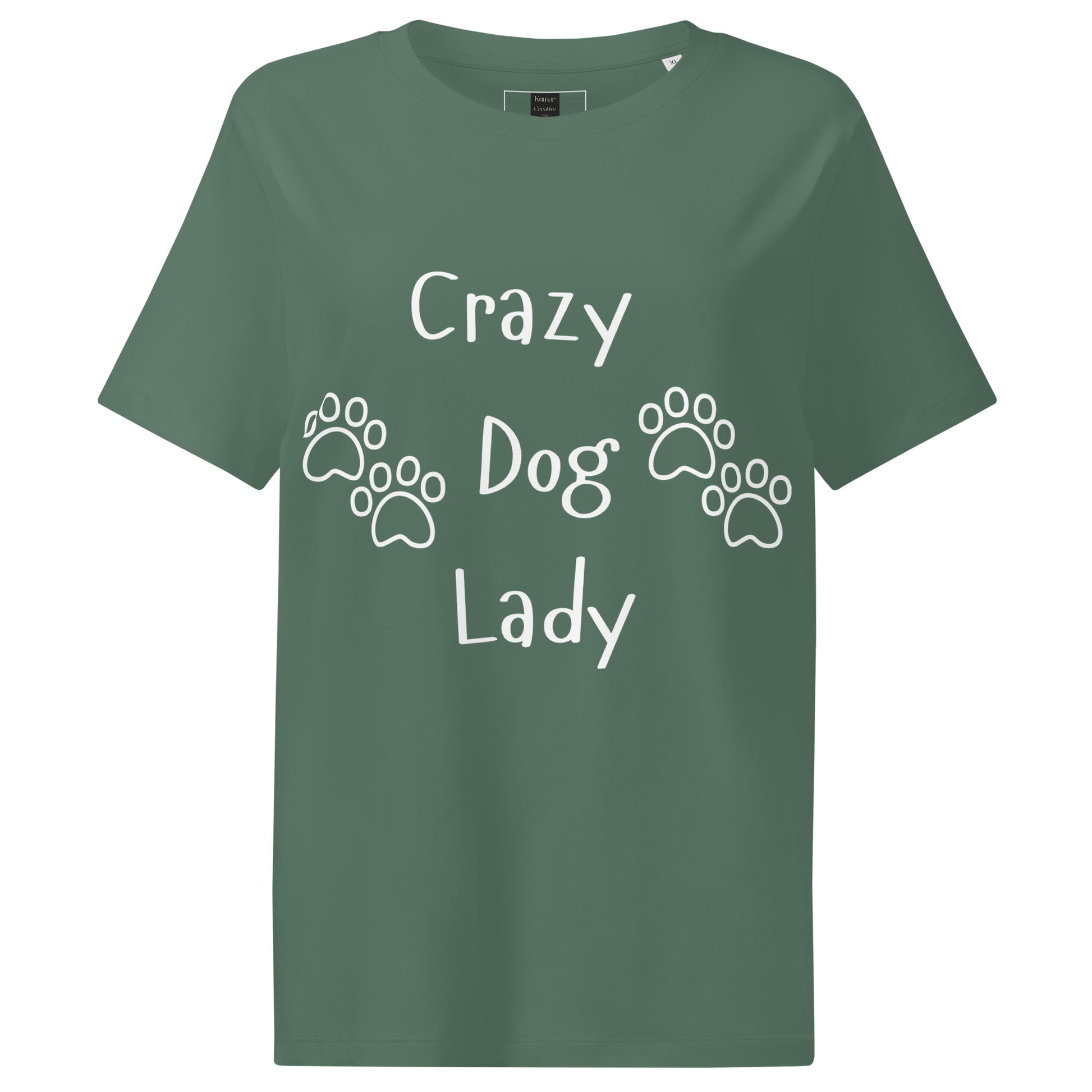 Crazy Dog Lady Green T-Shirt